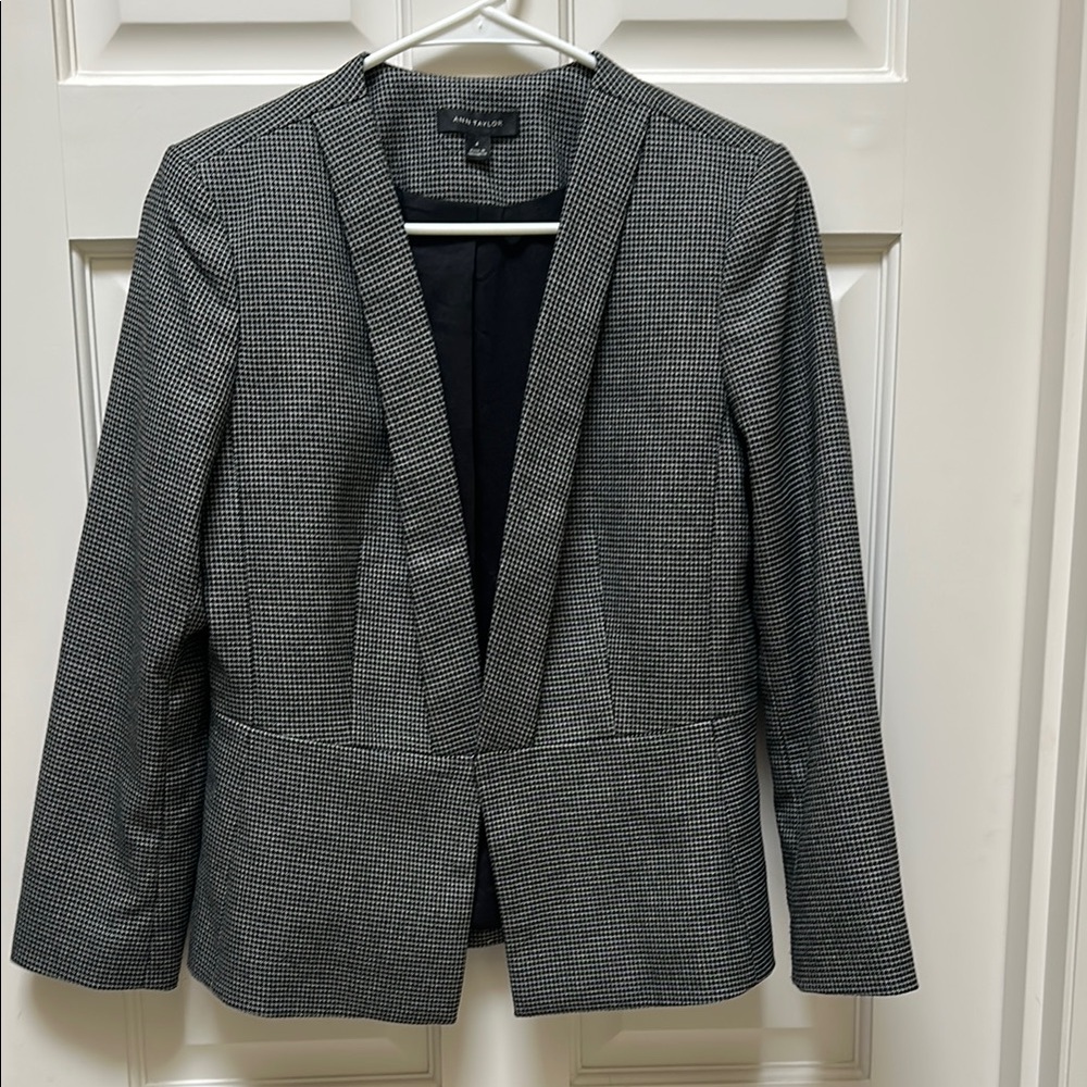 Ann Taylor Black and Gray Blazer